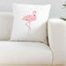 Flamingo Silky White Cushion