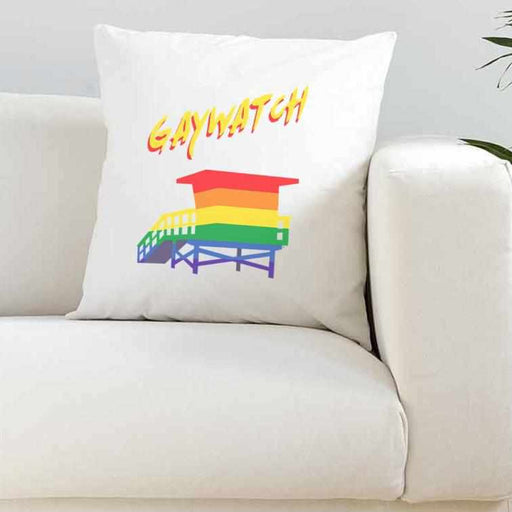 Gaywatch White Silky Cushion