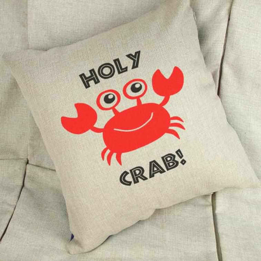 Holy Crab Linen Cushion