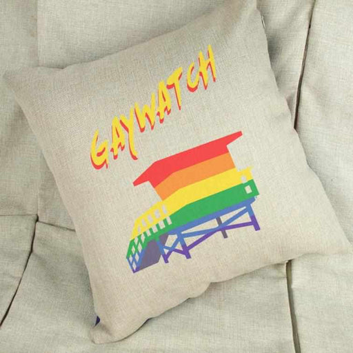 LGBTQ+ Gaywatch Linen Cushion Cover