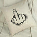 Middle Finger Linen Cushion Cover