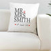 Mr & Mrs Personalised Silky Cushion Cover