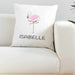 Personalised Flamingo White Super Soft Cushion Cover