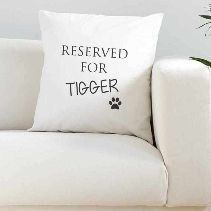 Personalised Reserved For Pet Silky Cushion Cover