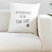 Reserved For The Cat Super Soft White Cushion Cover