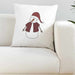Tartan Snowman White Super Soft Cushion Cover