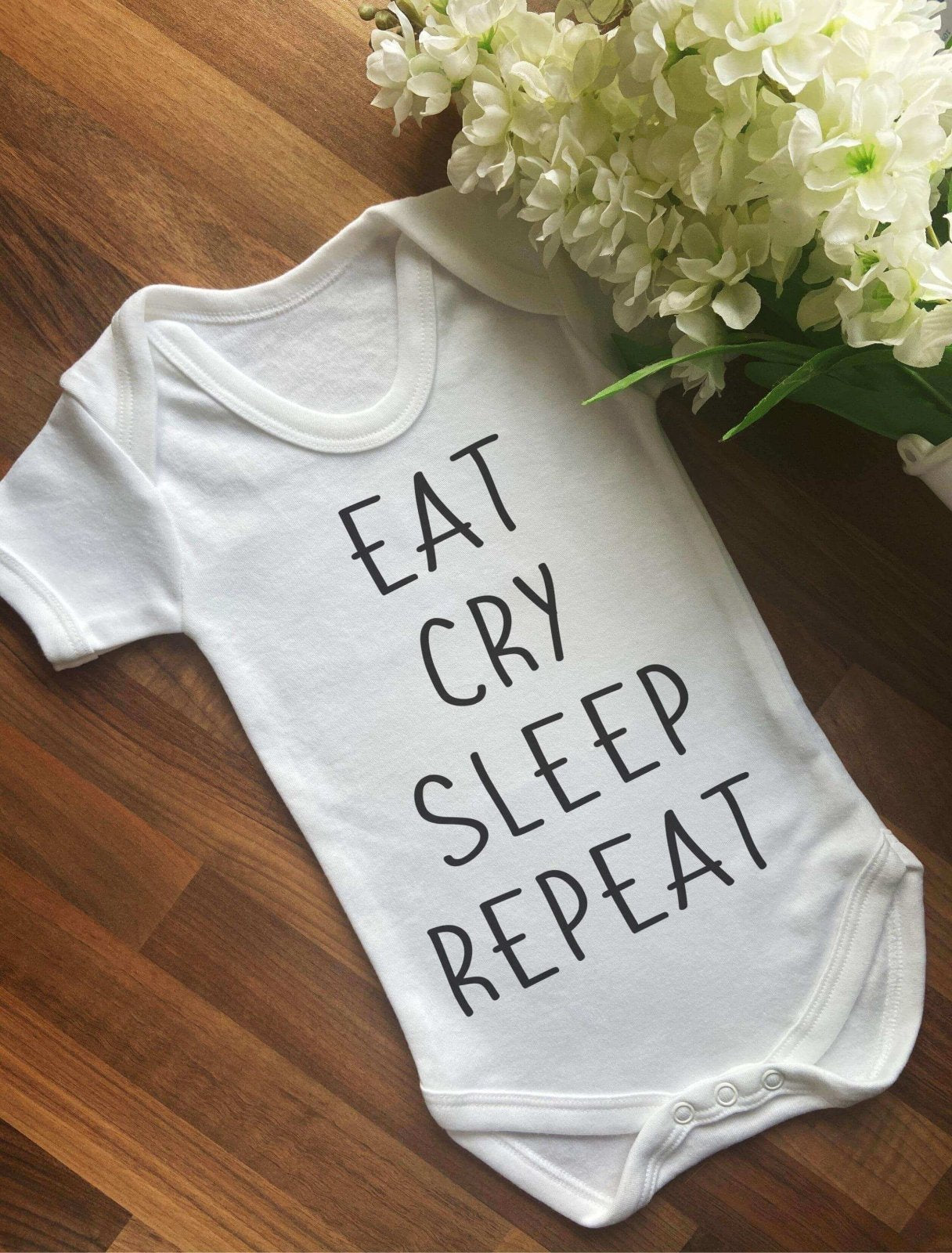 Eat Cry Sleep Repeat Baby Vest - The Gifted Panda