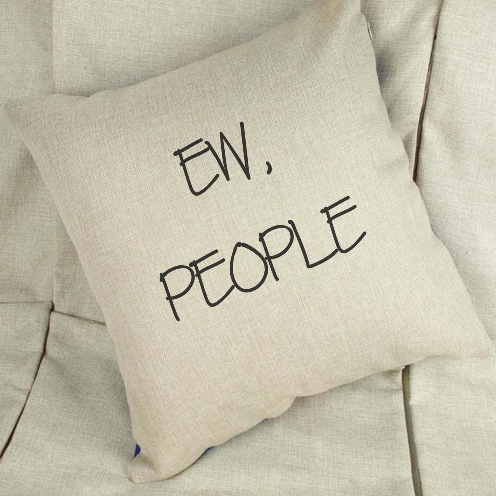 Ew People Linen Cushion - The Gifted Panda Main image
