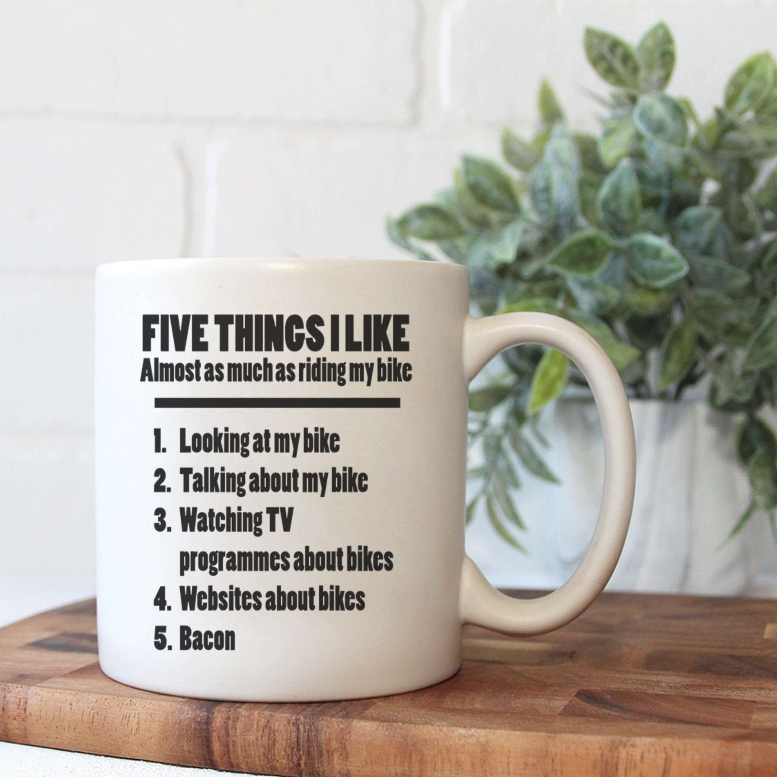 Five Things I Like - Bike Mug - The Gifted Panda
