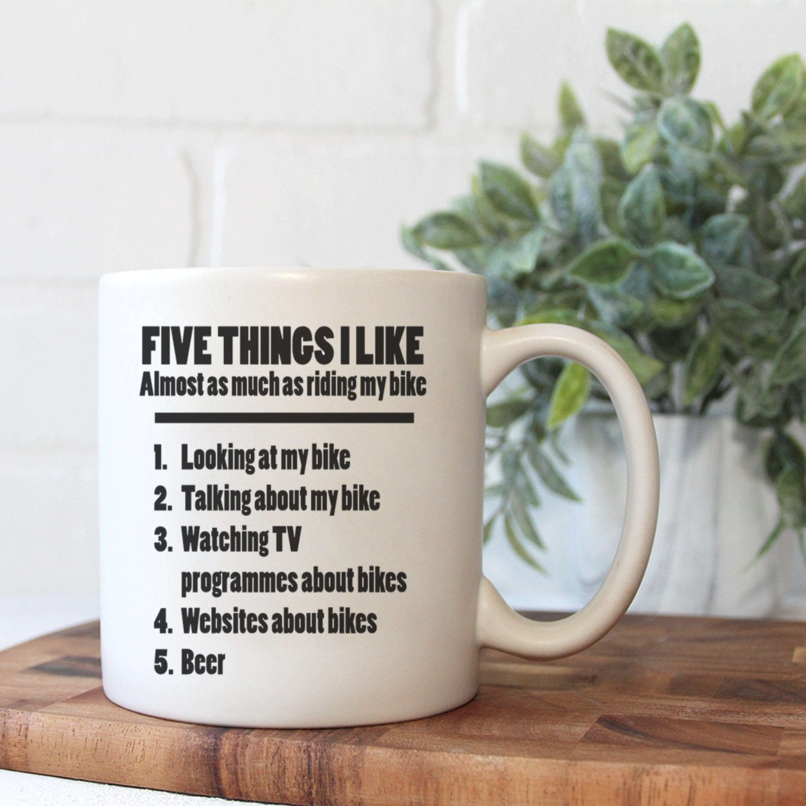 Five Things I Like - Bike Mug - The Gifted Panda