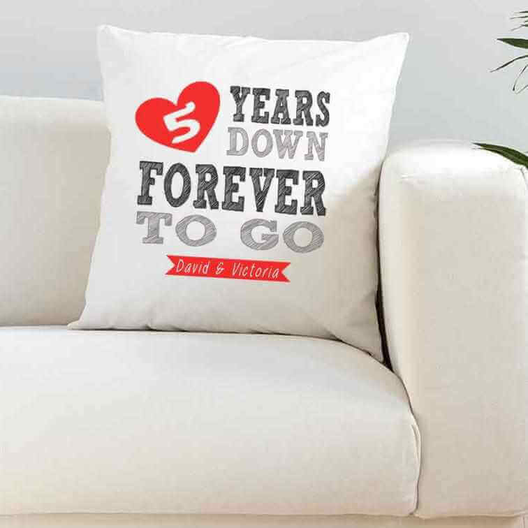 Forever To Go, Personalised Soft Cushion - The Gifted Panda