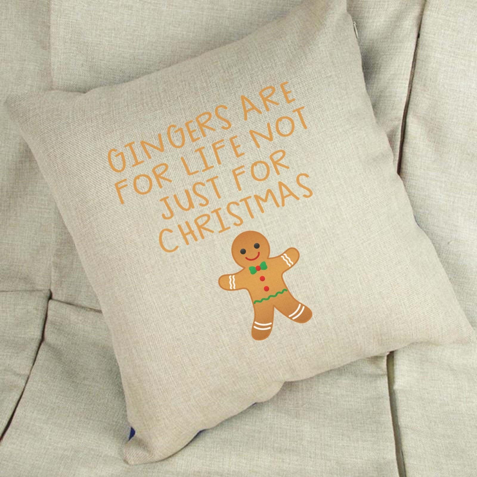 Gingers Are For Life Linen Square Cushion - The Gifted Panda