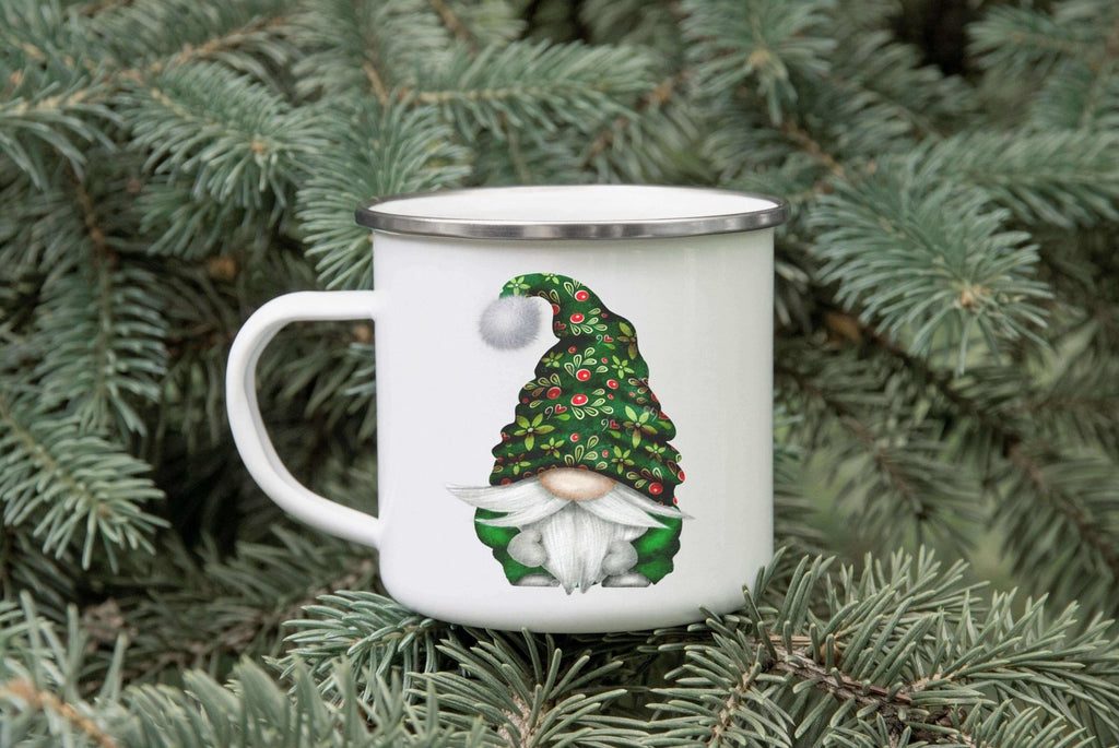 Gnome Christmas Enamel Mug - The Gifted Panda