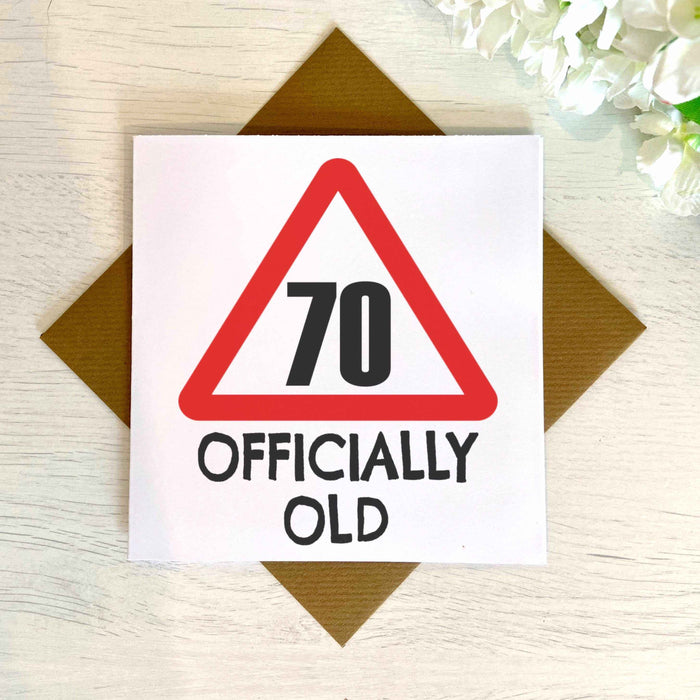 70 Officially Old Birthday Card Greetings Card The Gifted Panda