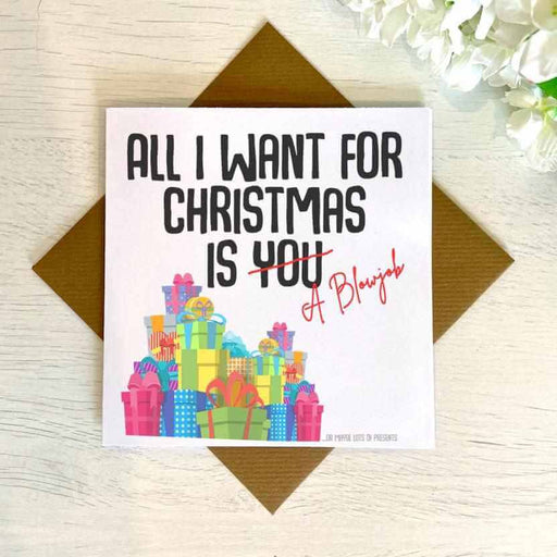 All I Want For Christmas Is You RUDE Christmas Card