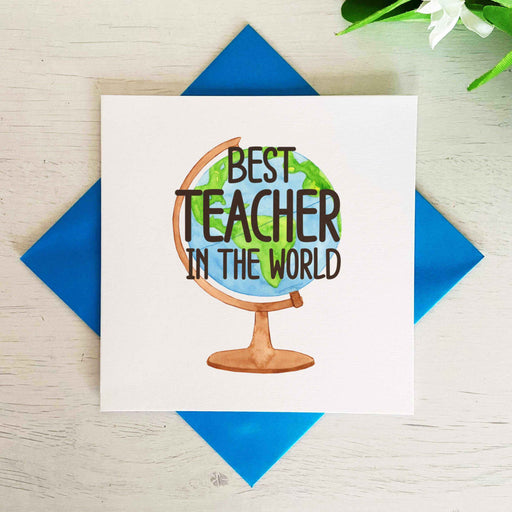 Best Teacher In The World Greeting Card Greetings Card The Gifted Panda
