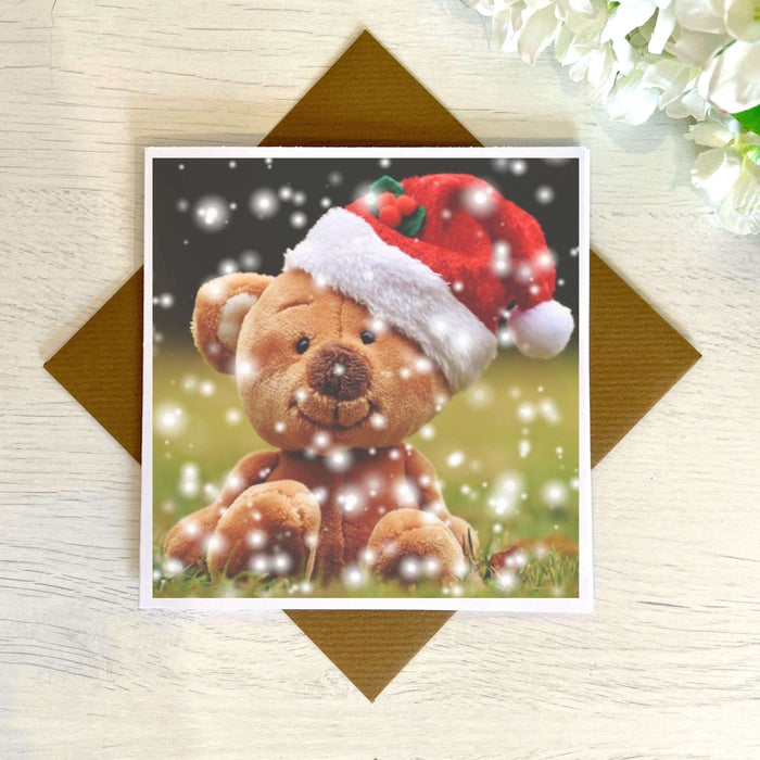 Christmas Teddy Bear Greetings Card