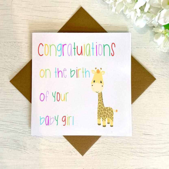 Congratulations On The Birth Of Your Baby Girl Greetings Card