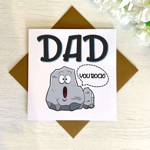 Dad You Rock Greetings Card