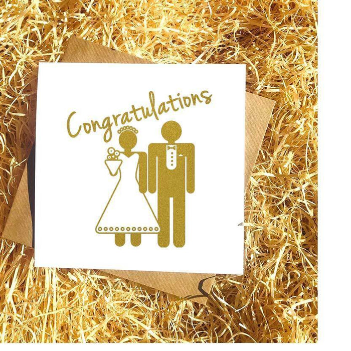 Foil - Congratulations - Wedding Greetings Card