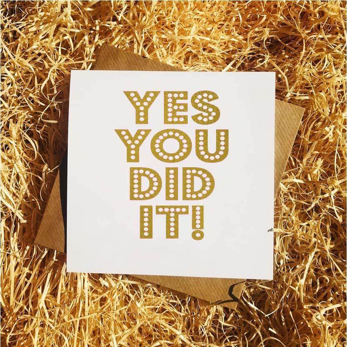 Foil - You Did It - Greetings Card