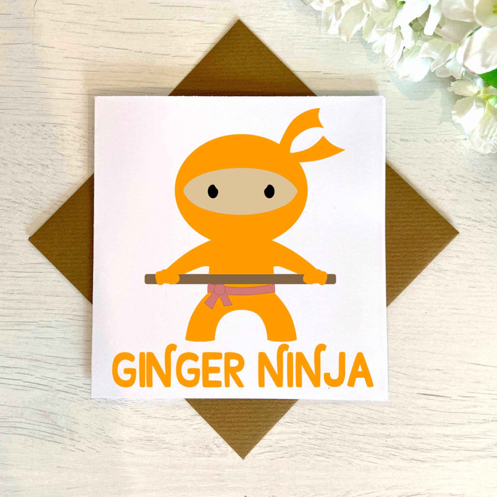 Ginger Ninja Greetings Card Greetings Card The Gifted Panda