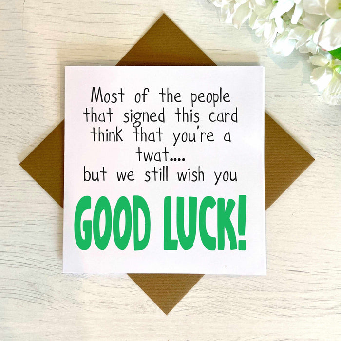 Good Luck Rude Leavers Card Greetings Card The Gifted Panda