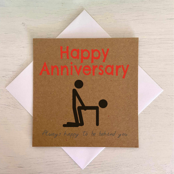 Happy Anniversary, always happy to be behind you - Card Greetings Card The Gifted Panda
