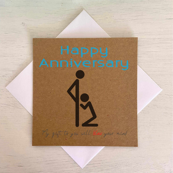Happy Anniversary, My Gift Will Blow Your Mind - Card Greetings Card The Gifted Panda