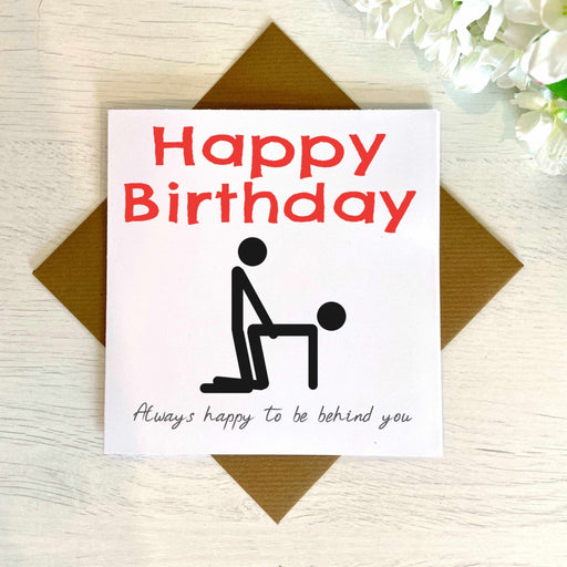 Happy birthday, always happy to be behind you - Card Greetings Card The Gifted Panda