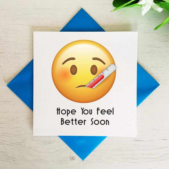 Hope You Feel Better Soon Emoji Greeting Card Greetings Card The Gifted Panda