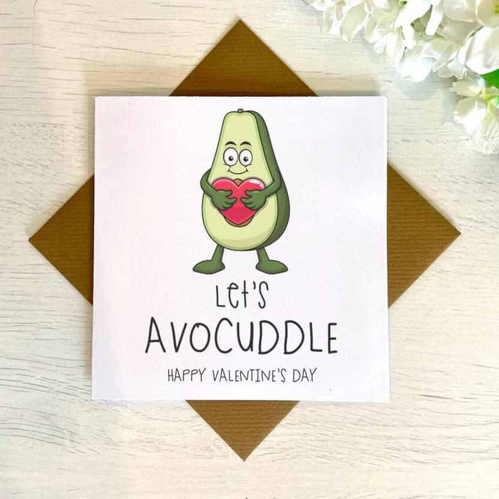 Lets Avocuddle Greetings Card