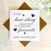 Love Story Valentines Day Greetings Card