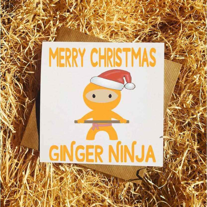 Merry Christmas Ginger Ninja Greetings Card