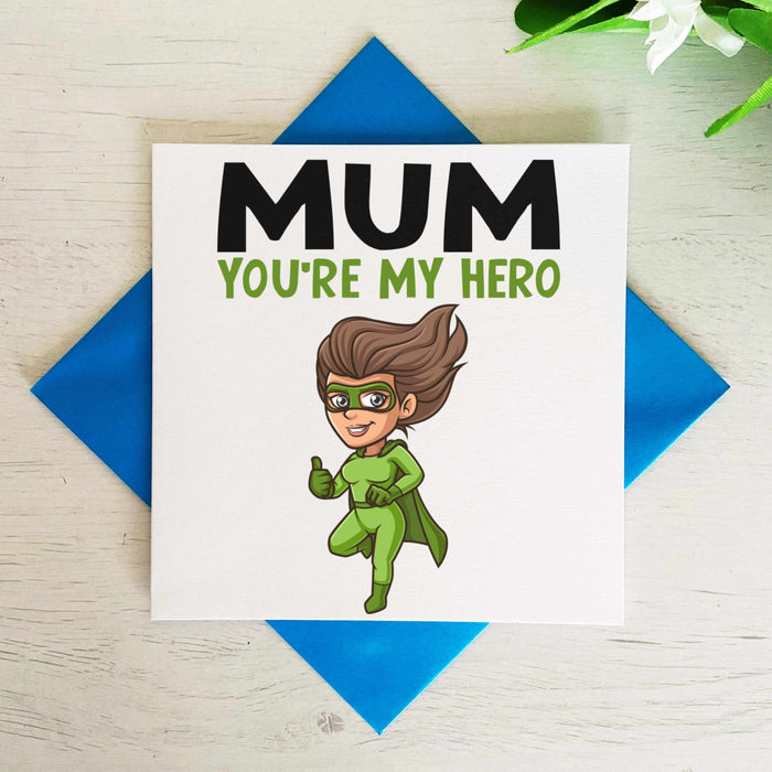 Mum You're My Hero - 8 Designs! Greetings Card Greetings Card The Gifted Panda