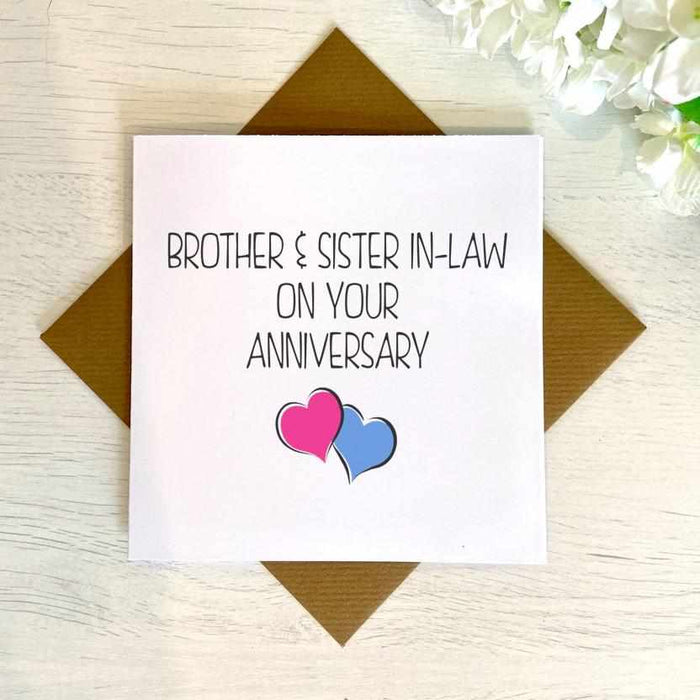 On Your Anniversary Brother/Sister In Law Card