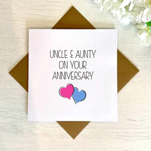 On Your Anniversary Uncle/Aunty Card