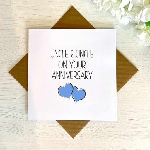 On Your Anniversary Uncle/Uncle Card