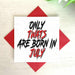 Only XXX Are Born XXX - Grunge Design - Greetings Card Greetings Card The Gifted Panda