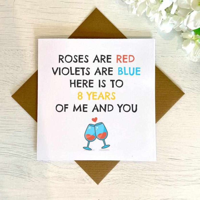 Personalised Roses Are Red Violets Are Blue Card