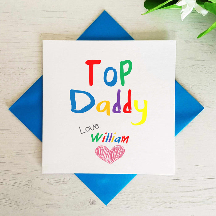 Personalised Top Daddy Greetings Card Greetings Card The Gifted Panda