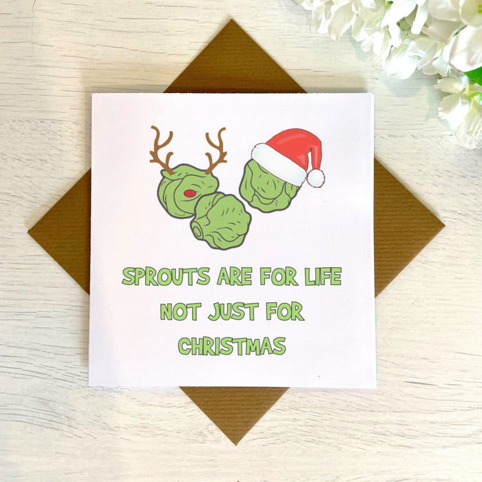 Sprouts Are For Life Not Just Christmas - Christmas Card