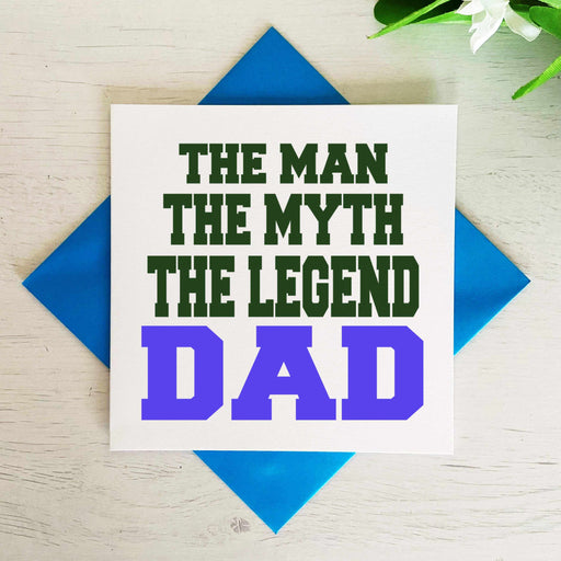 The Man The Myth The Legend Dad Greetings Card Greetings Card The Gifted Panda