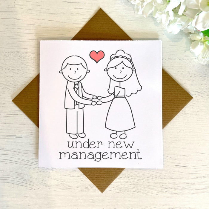 Under New Management - Wedding Card