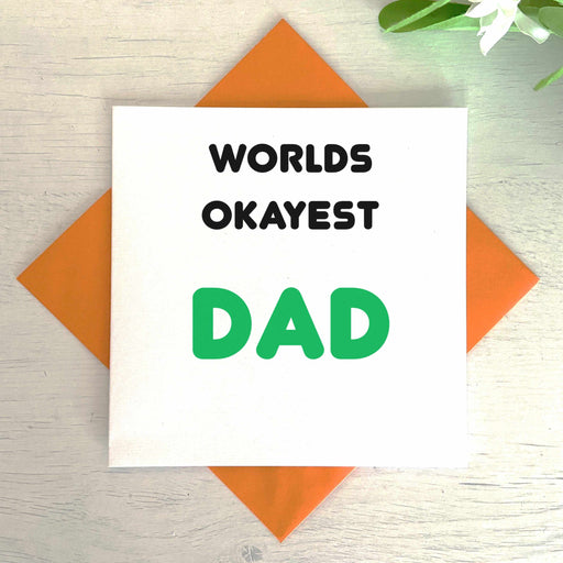 Worlds Okayest Dad Greetings Card Greetings Card The Gifted Panda