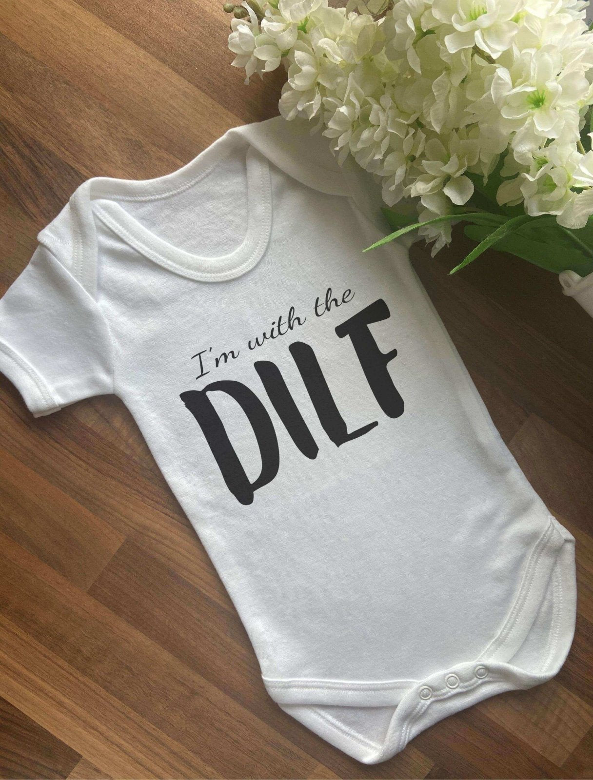 I'm With The DILF Baby Vest - The Gifted Panda Main image