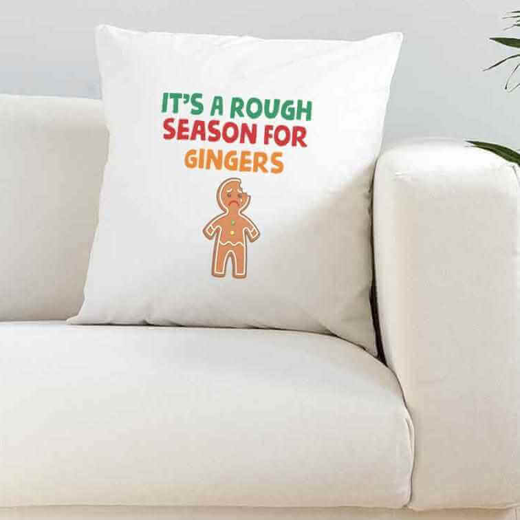 It's A Rough Season For Gingers Super Soft Cushion - The Gifted Panda Main image