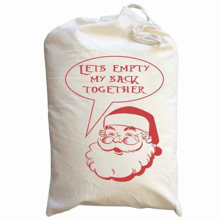 Let's Empty My Sack Together - Large Christmas Santa Sack - The Gifted Panda