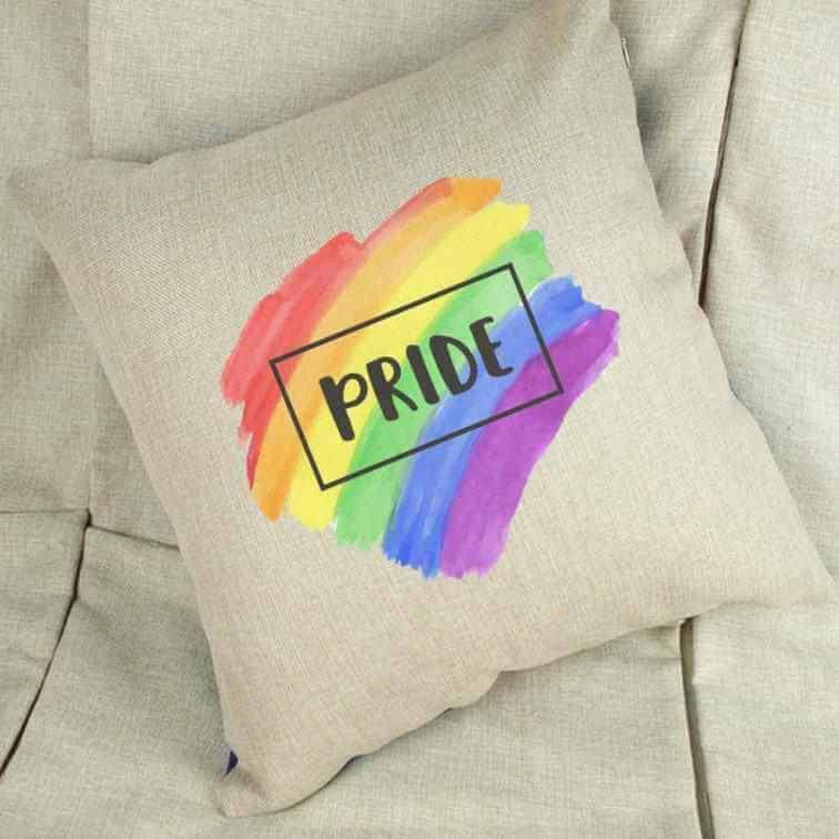 LGBTQ+ Pride Linen Cushion Cover - The Gifted Panda Main image
