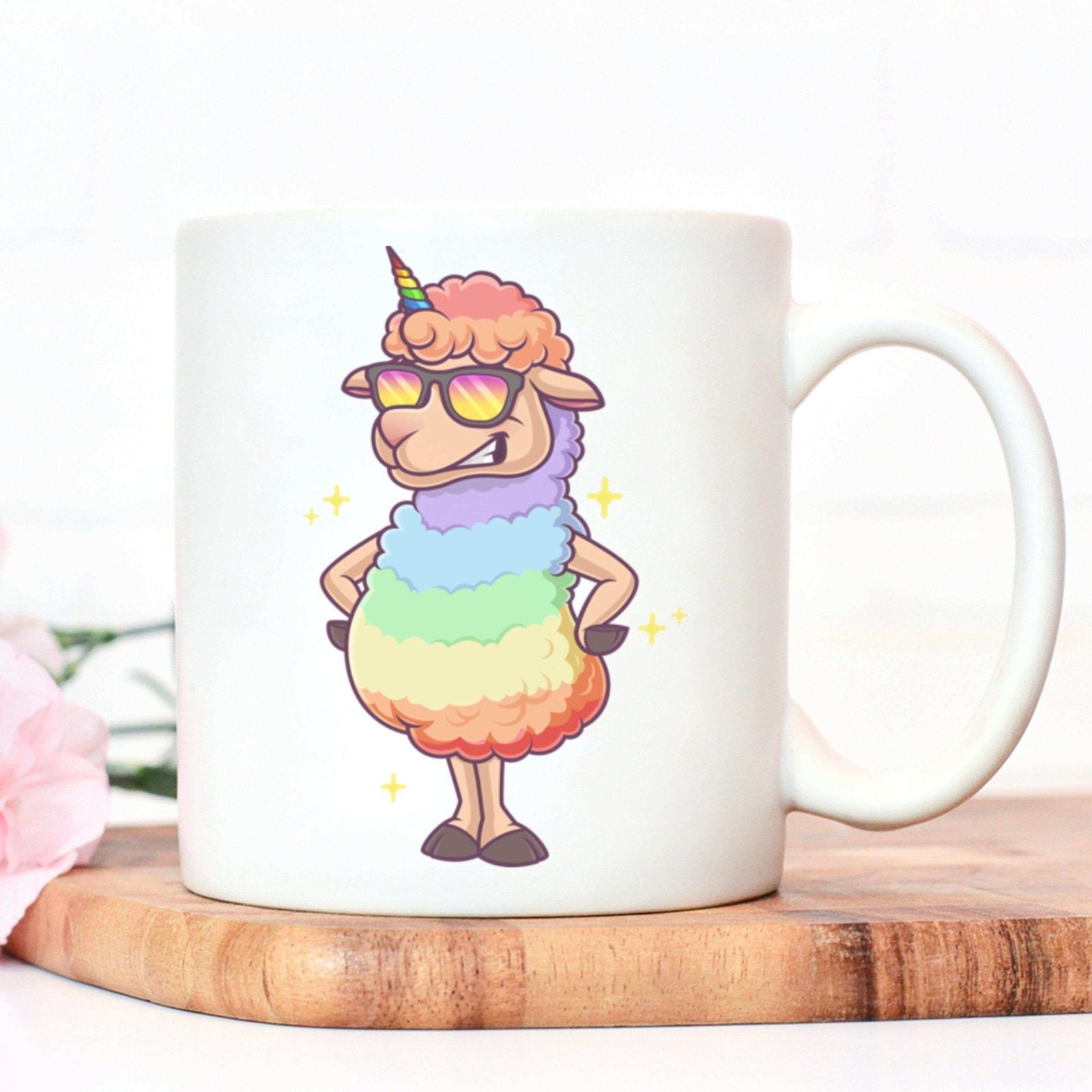 LGBTQ+ Rainbow Sheep Mug - The Gifted Panda Main image